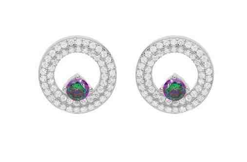 Brilio Silver Luxusní stříbrné náušnice s topazem Mystic Stone ME03777A + 2 měsíce na vrácení zboží