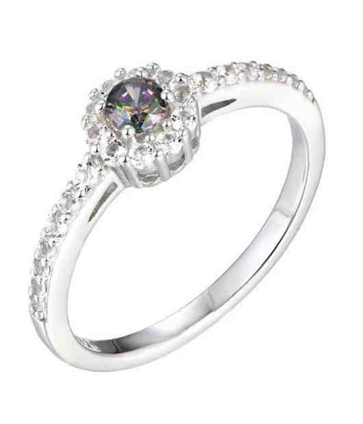 Brilio Silver Slušivý stříbrný prsten s topazem Mystic Stone SR06080A 60 mm + 2 měsíce na vrácení zboží