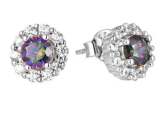 Brilio Silver Okouzlující stříbrné náušnice s topazem Mystic Stone SE05988A + 2 měsíce na vrácení zboží