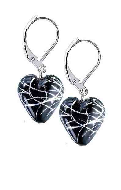 Lampglas Tajemné náušnice Black Pearl s ryzím stříbrem v perlách Lampglas ELH19 + 2 měsíce na vrácení zboží