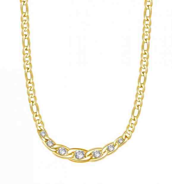 Brosway Pozlacený ocelový náhrdelník s krystaly Symphonia BYM98 + 2 měsíce na vrácení zboží