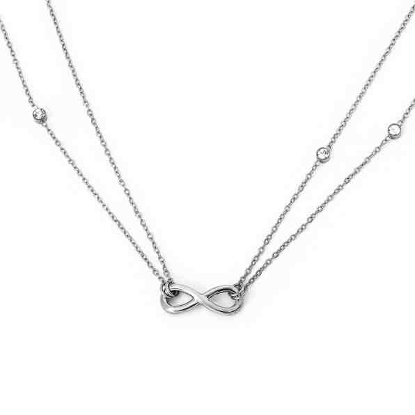 Vuch Módní ocelový náhrdelník Nekonečno SILVER BIG INFINITY + 2 měsíce na vrácení zboží