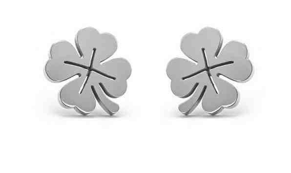 Vuch Půvabné ocelové náušnice Čtyřlístek Silver Little Luck + 2 měsíce na vrácení zboží