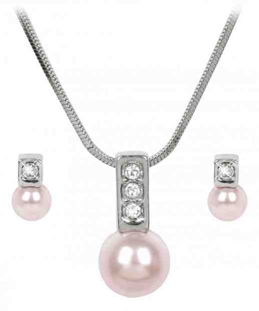 Levien Půvabná sada náhrdelníku a náušnic Pearl Caorle Rosaline + 2 měsíce na vrácení zboží
