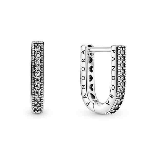 Pandora Stylové stříbrné náušnice 3v1 Pandora logo 299488C01 + 2 měsíce na vrácení zboží