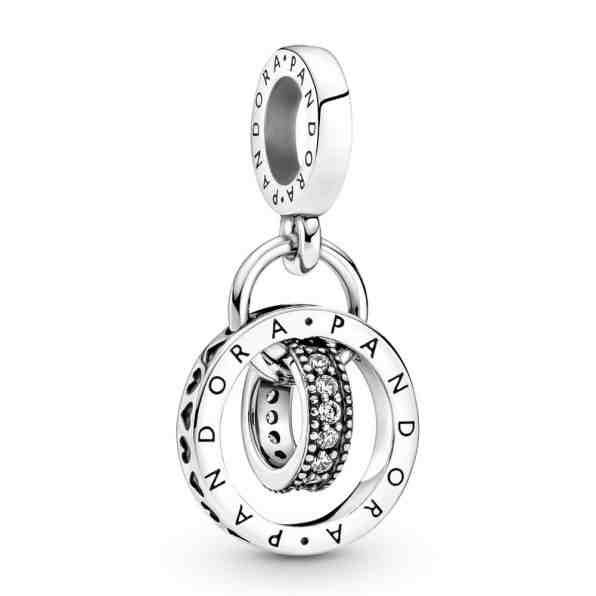 Pandora Módní stříbrný přívěsek Pandora Signature 799490C01 + 2 měsíce na vrácení zboží