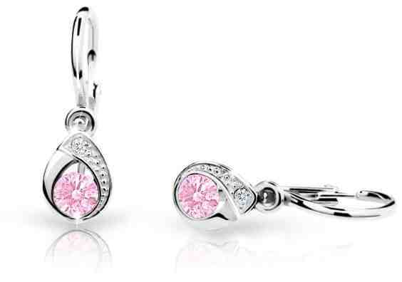Cutie Jewellery Dětské náušnice z bílého zlata C1898-10-X-2 světle modrá + 2 měsíce na vrácení zboží