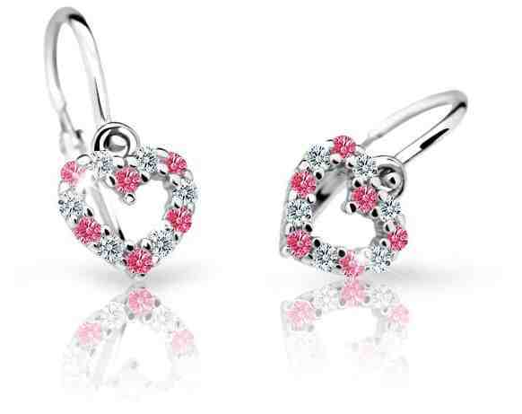 Cutie Jewellery Dětské náušnice z bílého zlata C2157-10-X-2 bílá + 2 měsíce na vrácení zboží