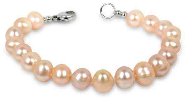 JwL Luxury Pearls Náramek z pravých lososových perel JL0142 + 2 měsíce na vrácení zboží