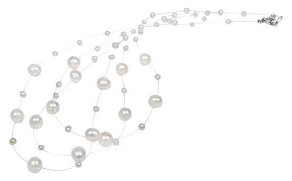 JwL Luxury Pearls Náhrdelník z levitujících pravých perel JL0203 + 2 měsíce na vrácení zboží