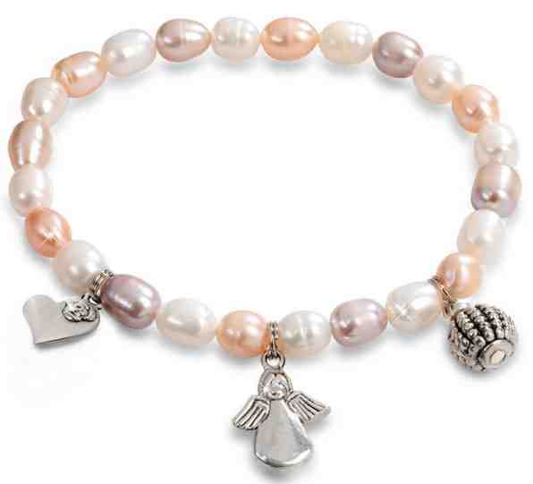JwL Luxury Pearls Jemný náramek z pravých perel s ozdobami JL0295 + 2 měsíce na vrácení zboží