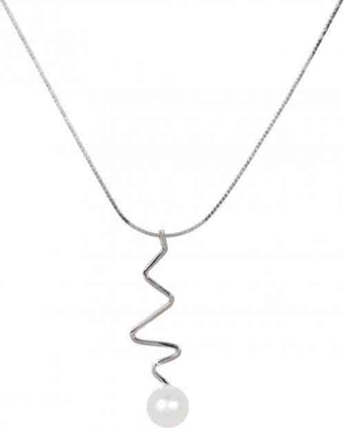 JwL Luxury Pearls Stříbrný náhrdelník s pravou perlou JL0449 (řetízek, přívěsek) + 2 měsíce na vrácení zboží