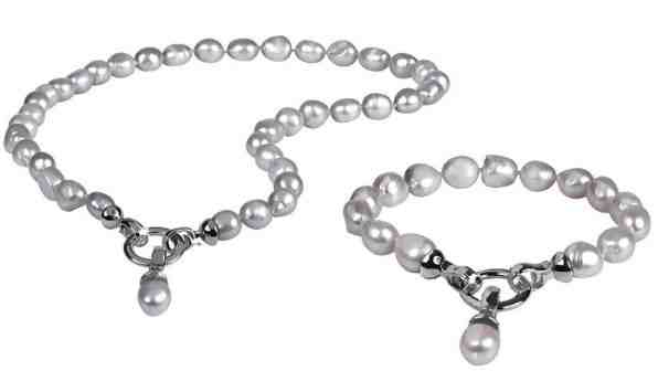 JwL Luxury Pearls Zvýhodněná perlová souprava šperků JL0557 a JL0558 (náramek, náhrdelník) + 2 měsíce na vrácení zboží