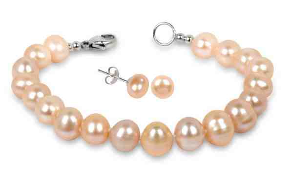 JwL Luxury Pearls Zvýhodněná perlová souprava šperků JL0142, JL0027 (náramek, náušnice) + 2 měsíce na vrácení zboží
