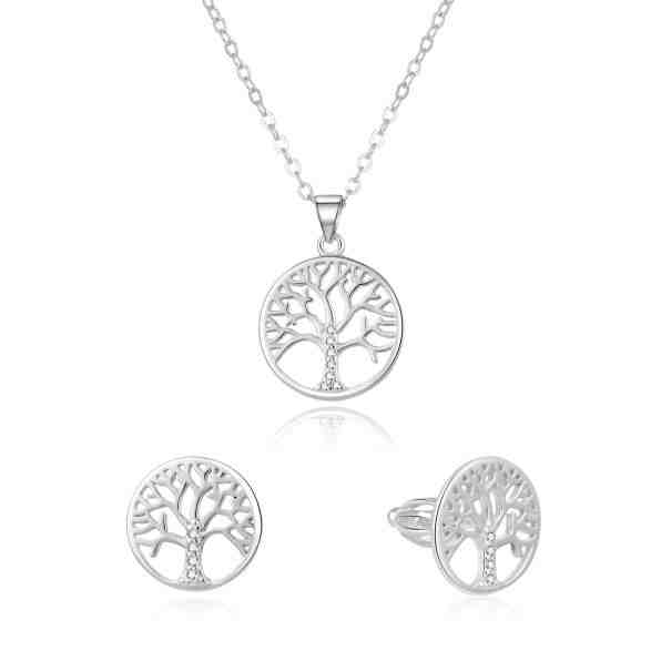 Beneto Stříbrná souprava šperků strom života AGSET214R (náhrdelník, náušnice) + 2 měsíce na vrácení zboží