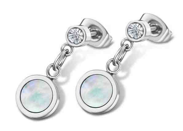 Lotus Style Elegantní visací ocelové náušnice s perletí Woman Basic LS1907-4/1 + 2 měsíce na vrácení zboží