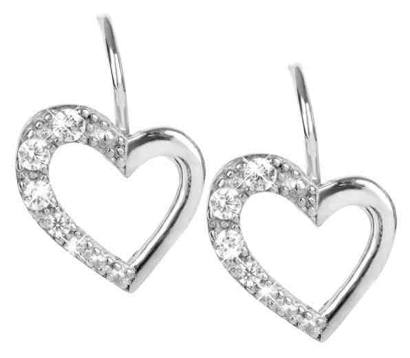 Brilio Silver Stříbrné náušnice Srdce 436 001 00405 04 + 2 měsíce na vrácení zboží