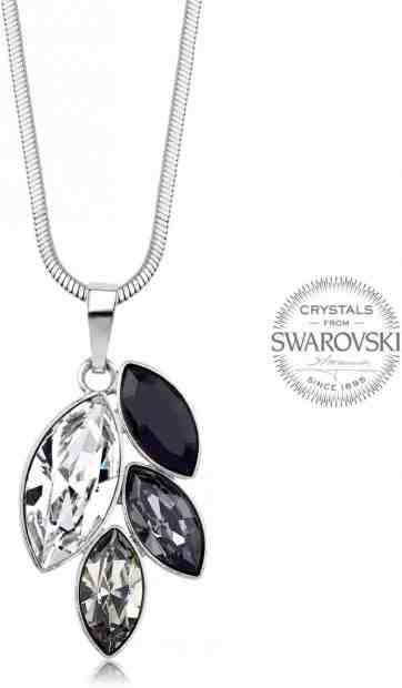 Levien Náhrdelník se čtyřmi tmavými krystaly Navette + 2 měsíce na vrácení zboží