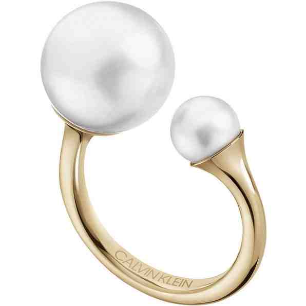 Calvin Klein Otevřený pozlacený prsten Jazzy KJCEJR14010 52 mm + 2 měsíce na vrácení zboží