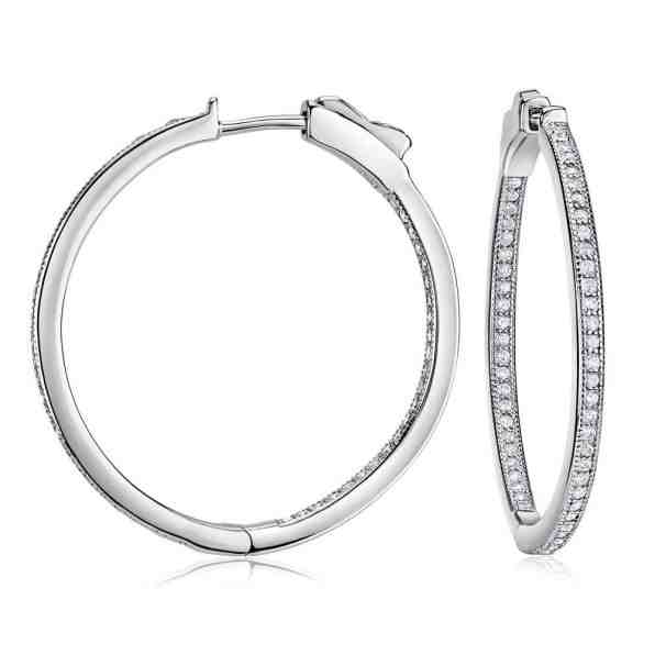 Silvego Stříbrné kruhové náušnice s unikátním zapínáním Karin JJJ0107 + 2 měsíce na vrácení zboží