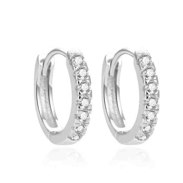 Beneto Půvabné stříbrné náušnice se zirkony AGUC1664 + 2 měsíce na vrácení zboží