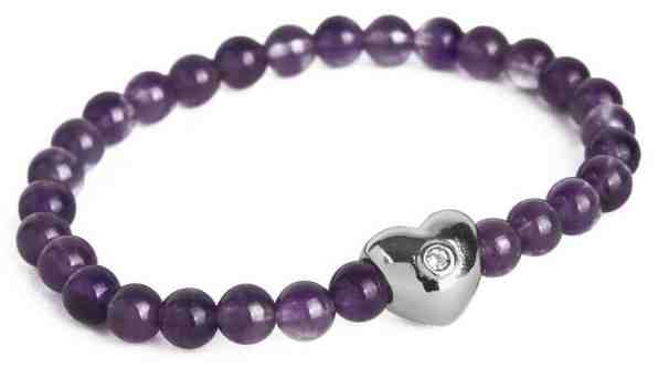 Vuch Korálkový náramek z ametystu Doaa M (17 - 18 cm) + 2 měsíce na vrácení zboží