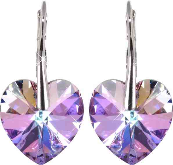 Levien Romantické náušnice Srdce Vitrail Light + 2 měsíce na vrácení zboží