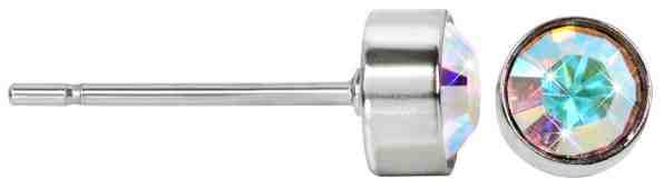 Levien Krásné ocelové náušnice Chaton Crystal AB + 2 měsíce na vrácení zboží