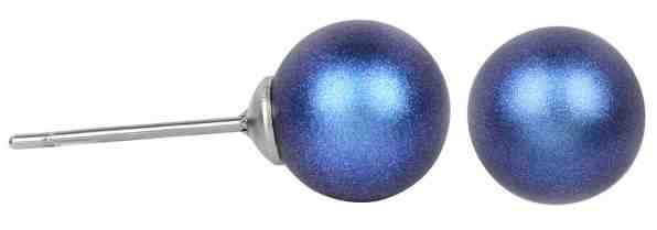Levien Moderní náušnice pecky Pearl Iridescent Dark Blue + 2 měsíce na vrácení zboží