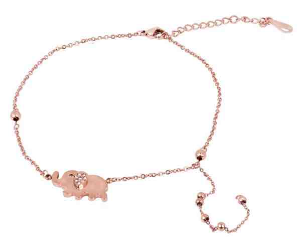 Troli Bronzový řetízek na nohu se slůnětem + 2 měsíce na vrácení zboží