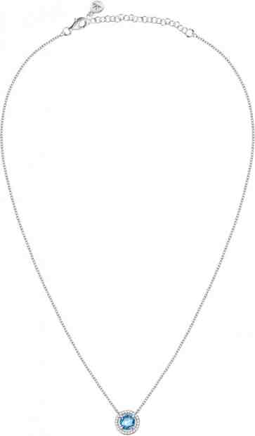 Morellato Něžný stříbrný náhrdelník s akvamarínem a krystaly Tesori SAIW94 + 2 měsíce na vrácení zboží