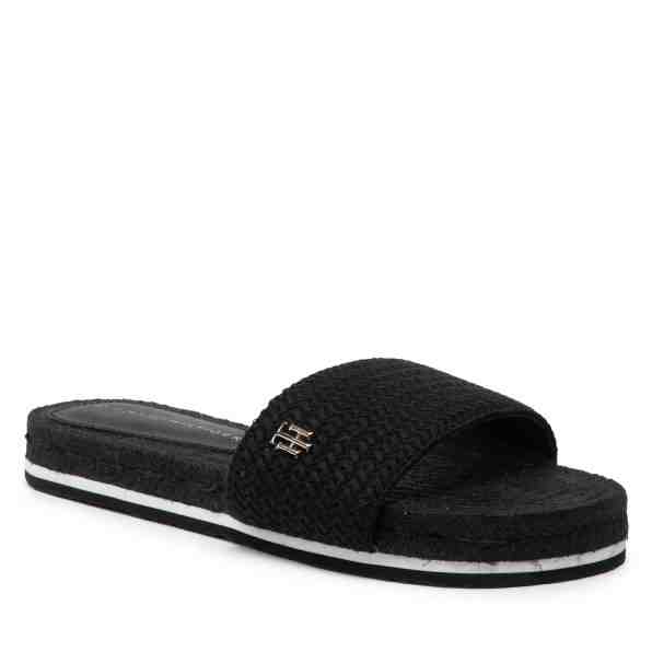 TOMMY HILFIGER Th Textured Flat Sandal FW0FW06438