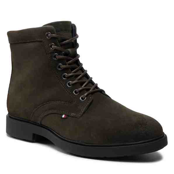 TOMMY HILFIGER Elevated Rounded Suede Lace Boot FM0FM04185