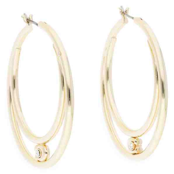 Coach C Doubl Hoop Ear C9356